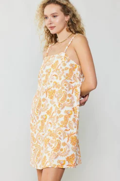 Discount Paisley Printed Mini Dress Women Mini Dresses