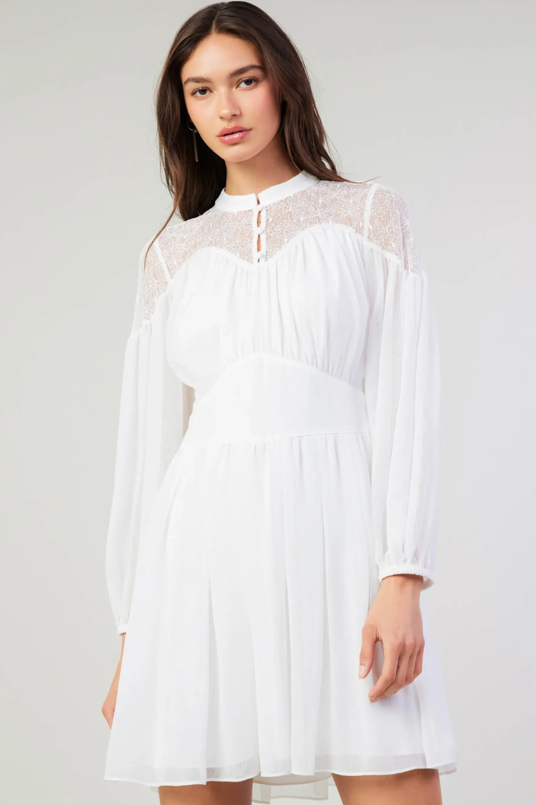 Online Palermo Lace Collared Mini Dress Women Mini Dresses