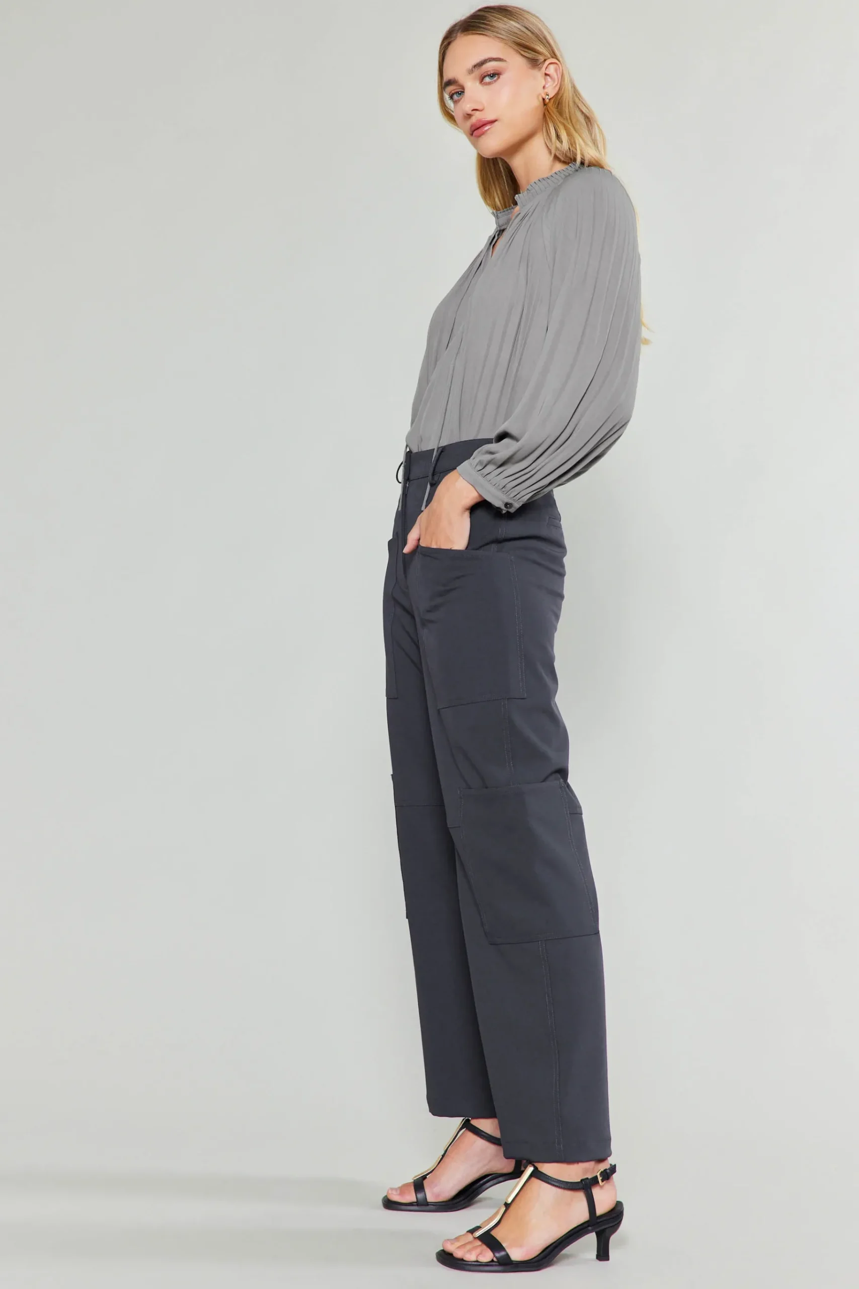 Fashion Patch Pocket Cargo Pant Women Pants