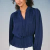 Clearance Peplum Collared Blouse Women Long Sleeve Tops