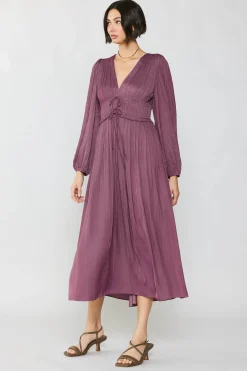 Discount Petite - Sidonie Pleated Maxi Dress Women Maxi Dresses