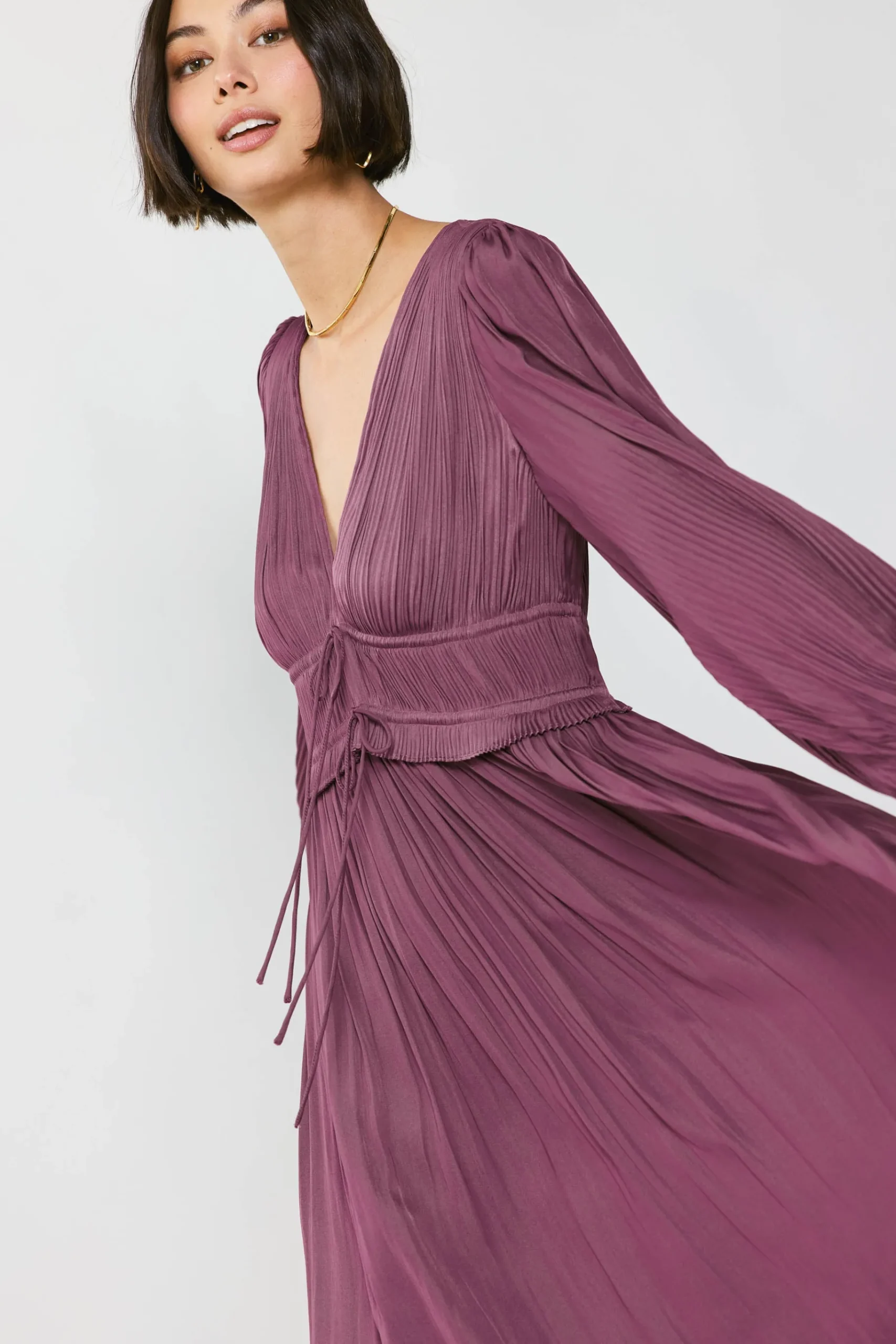 Discount Petite - Sidonie Pleated Maxi Dress Women Maxi Dresses
