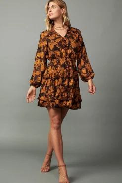 Best Picot Stitch Ruffled Mini Dress Women Mini Dresses