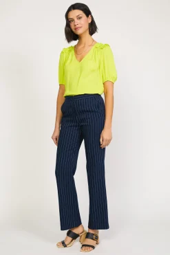 Hot Pinstriped Bootcut Pant Women Pants