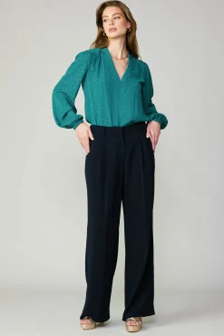 Outlet Pintucked Trousers Women Pants