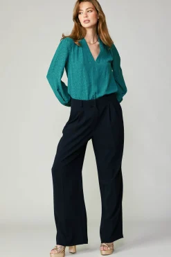 Outlet Pintucked Trousers Women Pants