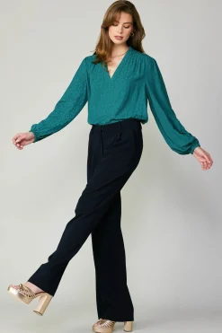 Outlet Pintucked Trousers Women Pants