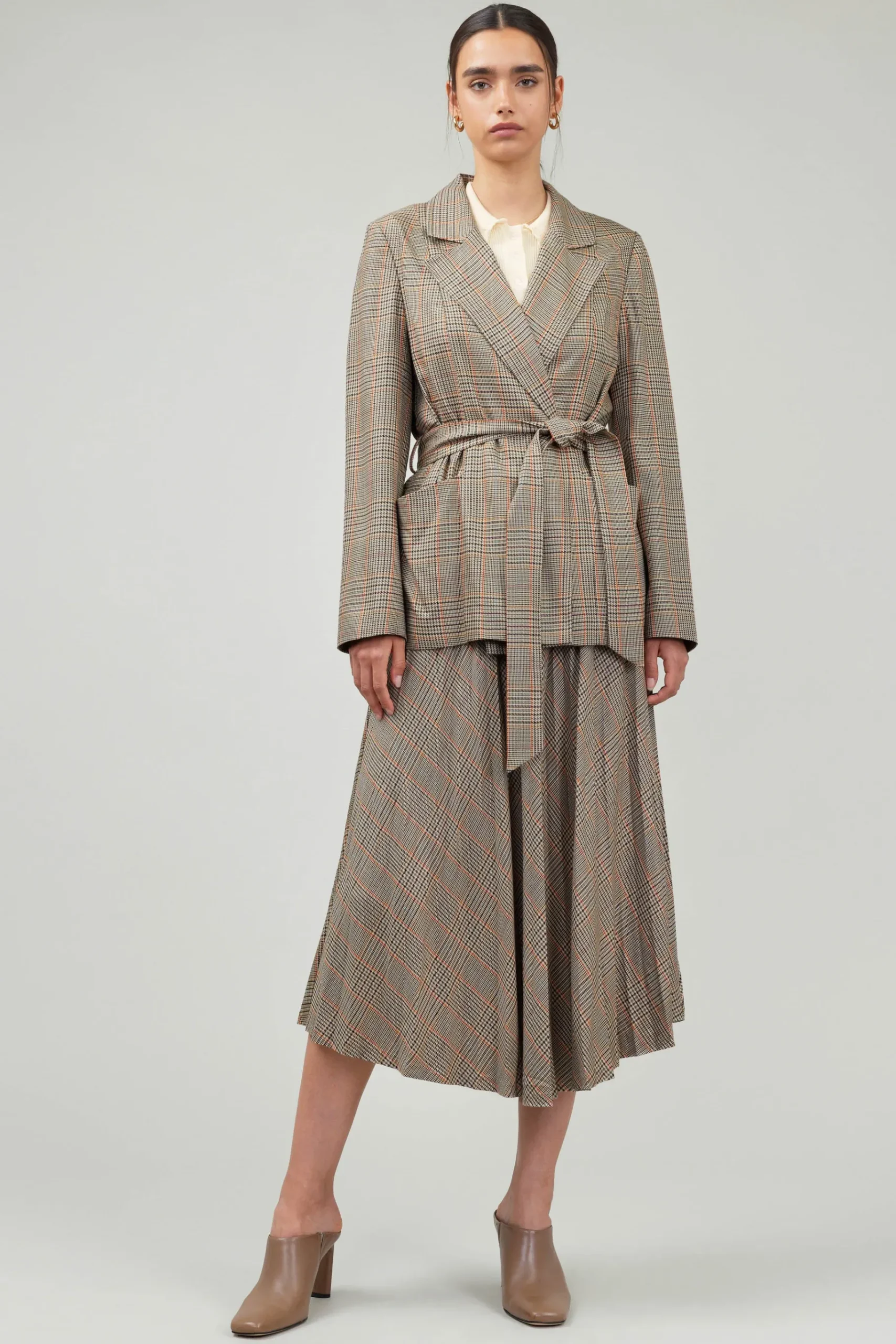 Discount Plaid Layered Jacket Women Coats & Jackets