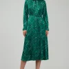 Fashion Plaid Pattern Midi Dress Women Midi Dresses
