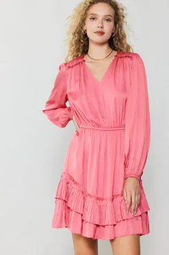 Sale Pleat Detail Tiered Mini Dress Women Mini Dresses