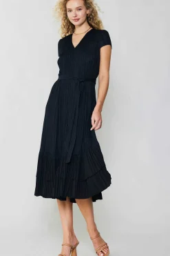 Online Pleated Midi Dress Women Midi Dresses