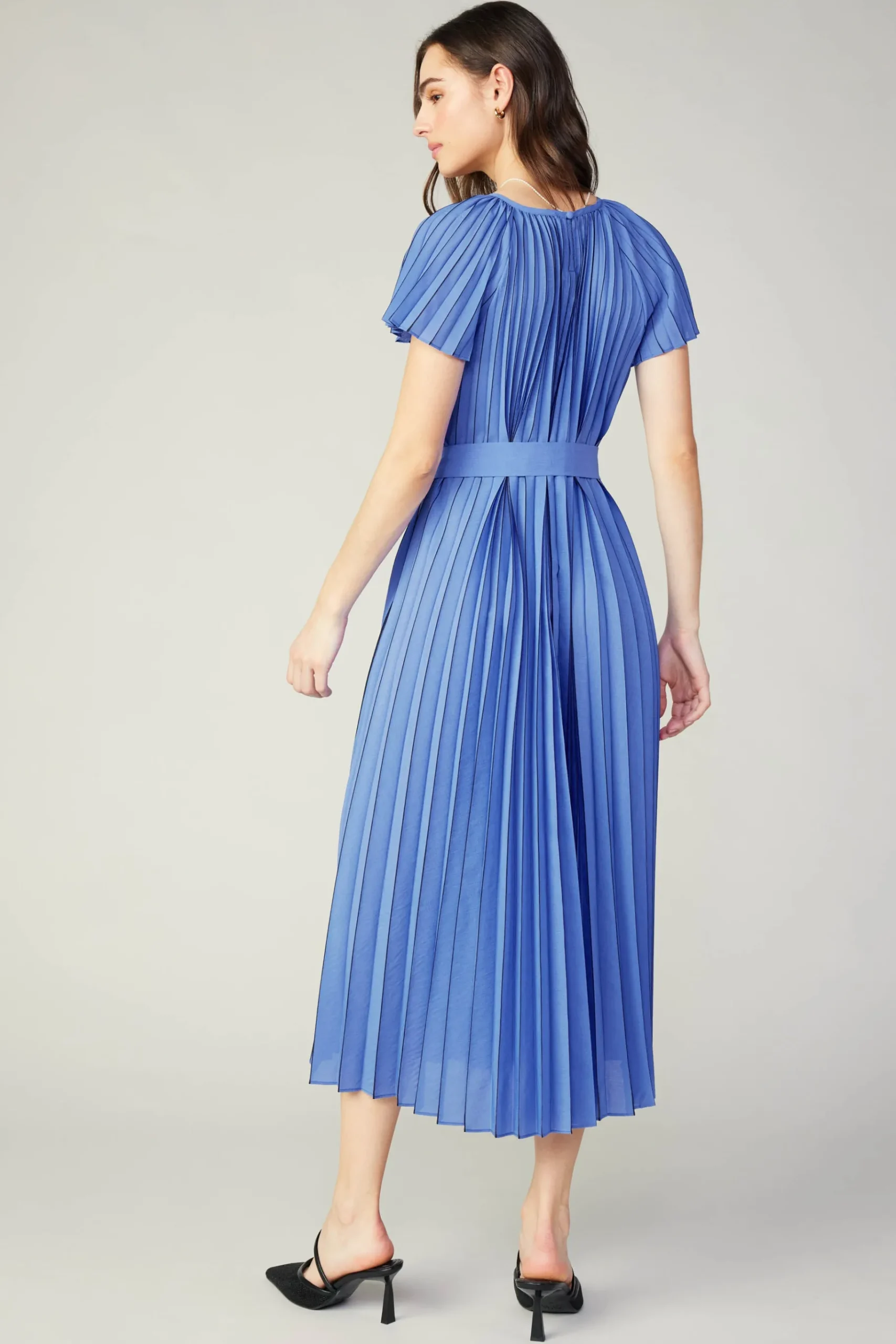 Sale Pleated Midi Dress Women Midi Dresses