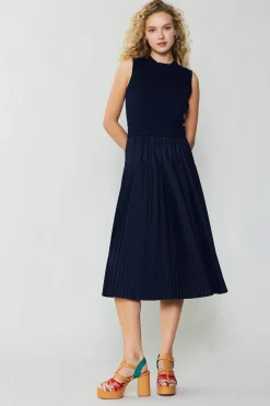 Best Pleated Skirt Sweater Dress Women Knitwear | Midi Dresses
