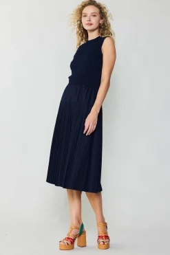 Best Pleated Skirt Sweater Dress Women Knitwear | Midi Dresses