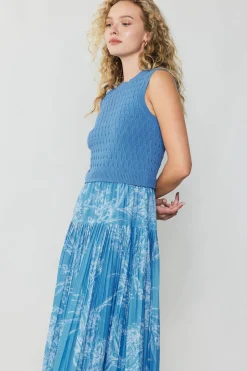 New Pleated Skirt Sweater Dress Women Knitwear | Midi Dresses