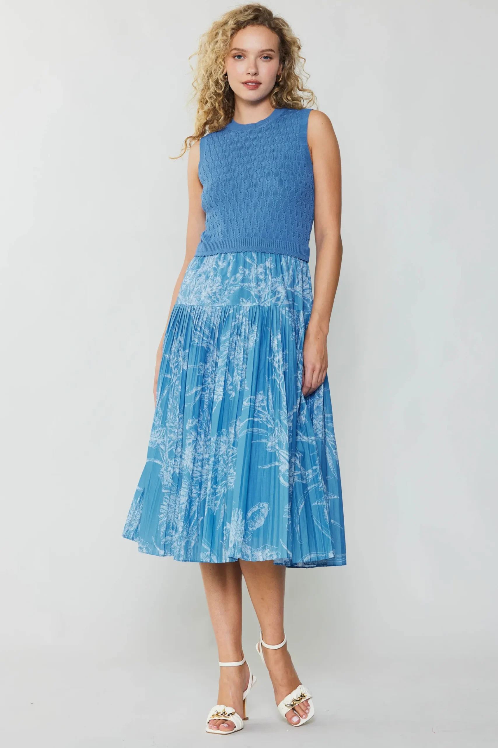 New Pleated Skirt Sweater Dress Women Knitwear | Midi Dresses