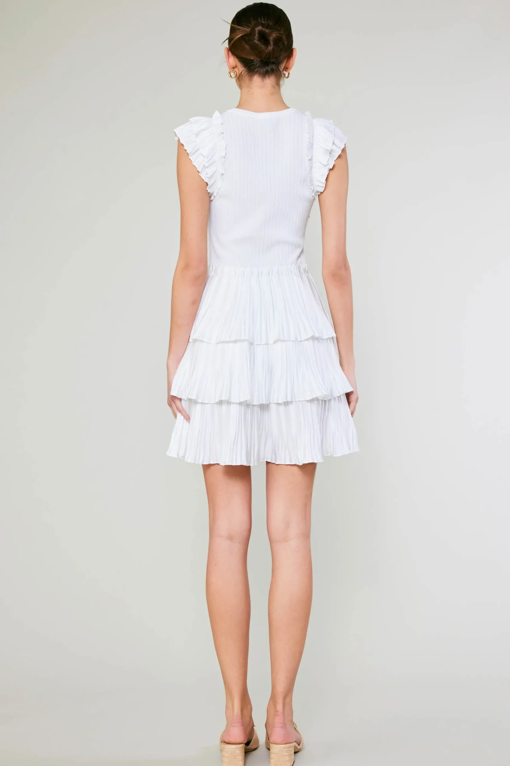 Outlet Pleated Skirt Sweater Dress Women Knitwear | Mini Dresses