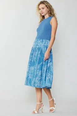 New Pleated Skirt Sweater Dress Women Knitwear | Midi Dresses