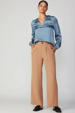 New Pleated Wide Leg Pant Women Pants