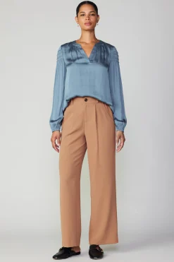New Pleated Wide Leg Pant Women Pants