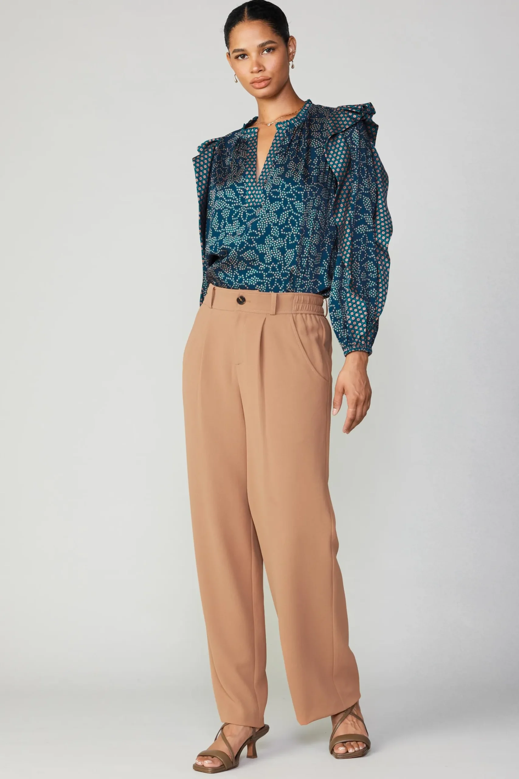 New Pleated Wide Leg Pant Women Pants