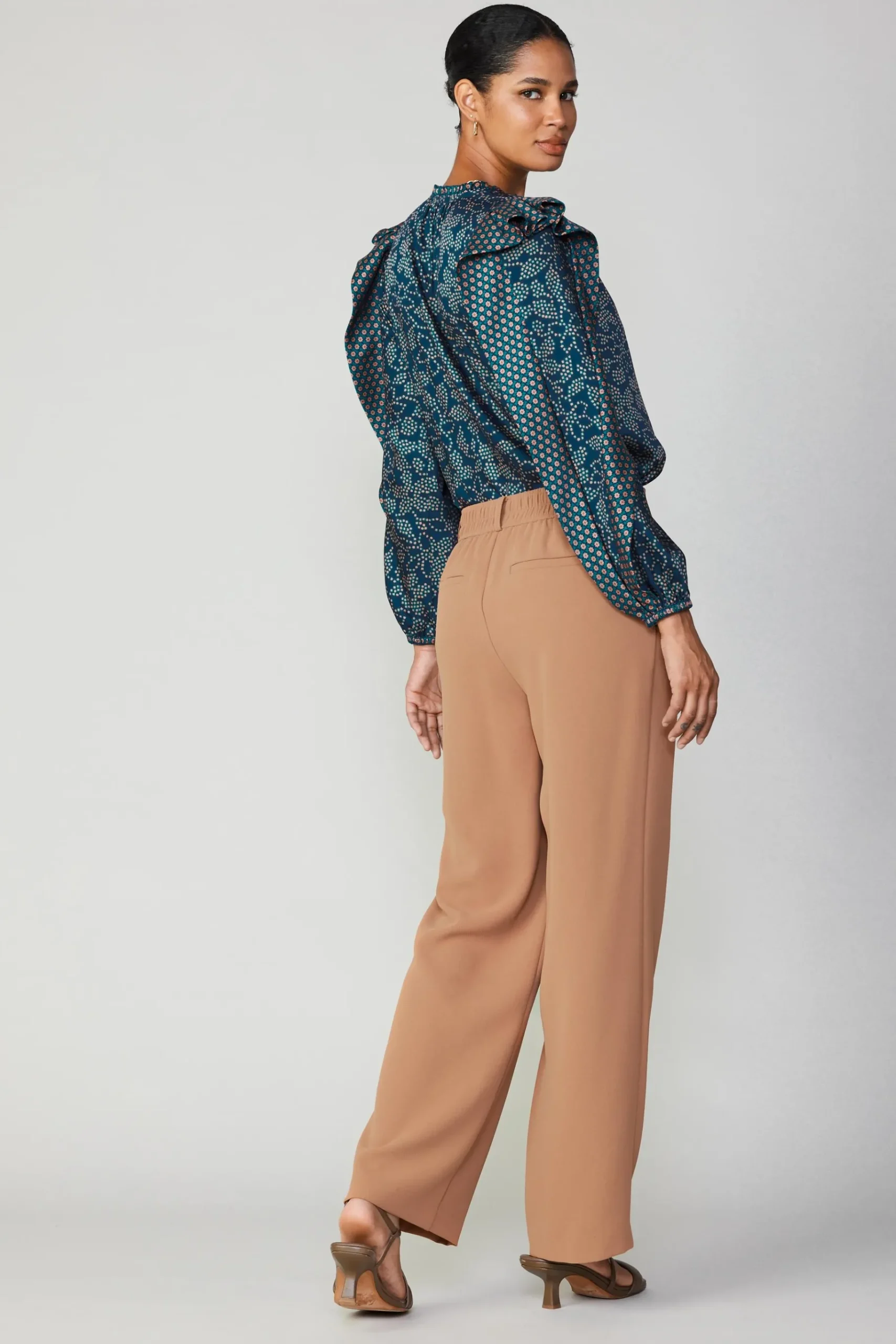 New Pleated Wide Leg Pant Women Pants