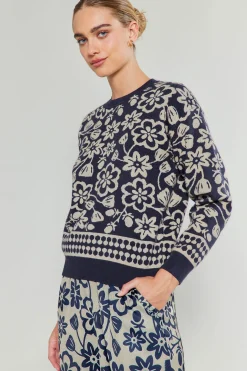 Fashion Pullover Floral Sweater Women Knitwear | Sweaters