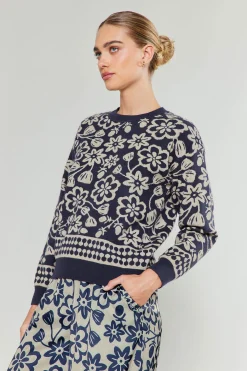Fashion Pullover Floral Sweater Women Knitwear | Sweaters