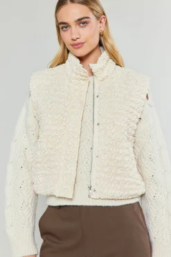 Online Quilted Cropped Vest Women Coats & Jackets