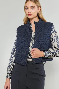Outlet Quilted Cropped Vest Women Coats & Jackets