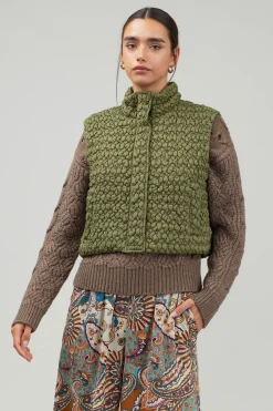 Hot Quilted Cropped Vest Women Coats & Jackets