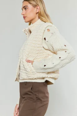 Online Quilted Cropped Vest Women Coats & Jackets