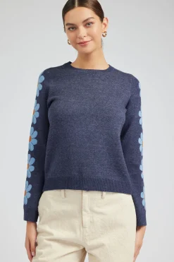 Outlet Retro Daisy Motif Sweater Women Knitwear | Sweaters