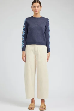 Outlet Retro Daisy Motif Sweater Women Knitwear | Sweaters