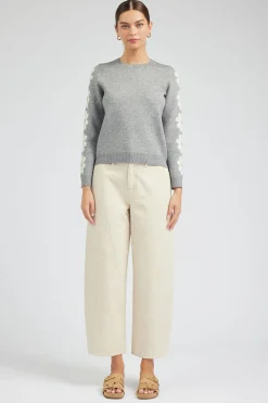 Best Retro Daisy Motif Sweater Women Knitwear | Sweaters