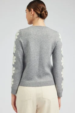 Best Retro Daisy Motif Sweater Women Knitwear | Sweaters