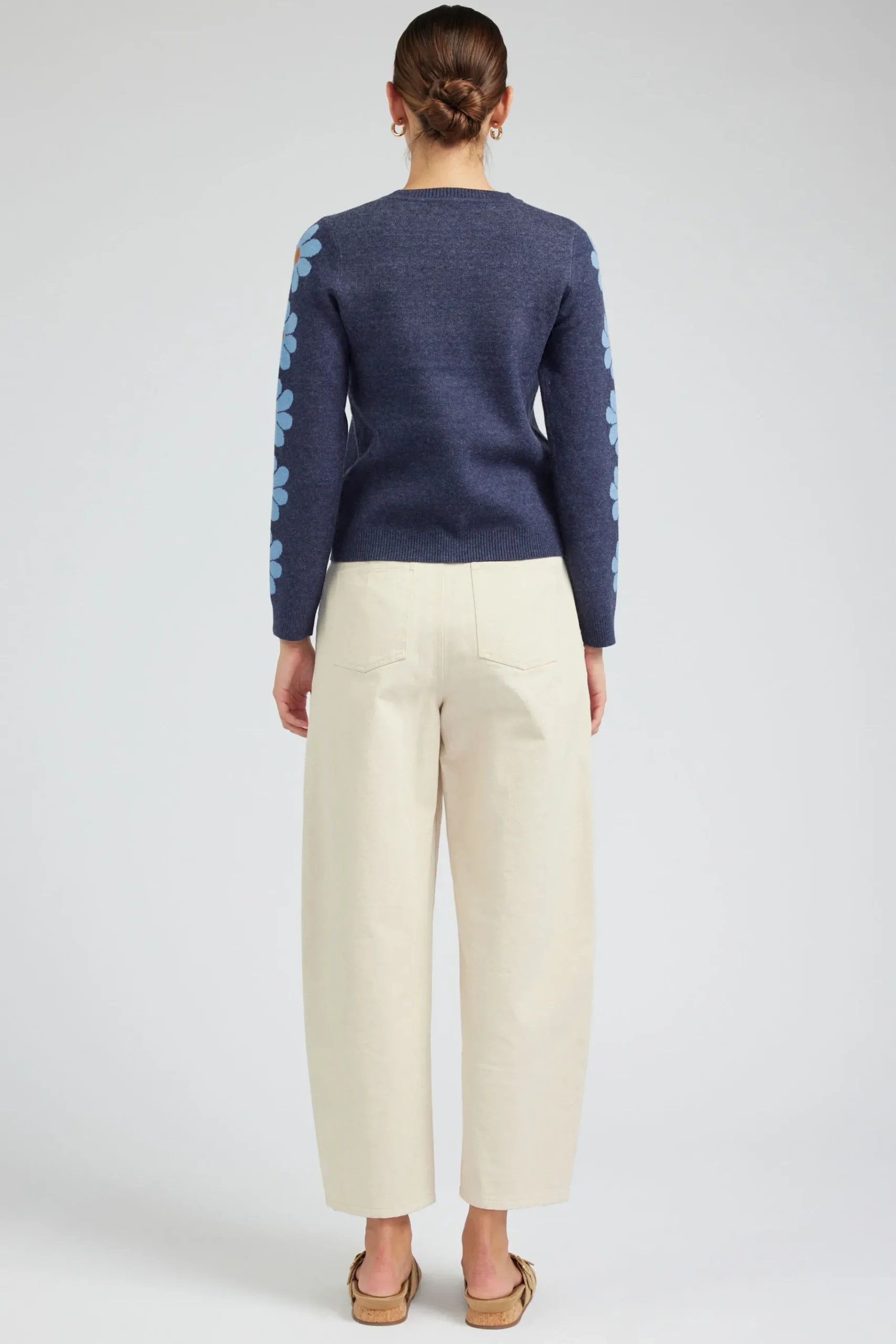 Outlet Retro Daisy Motif Sweater Women Knitwear | Sweaters