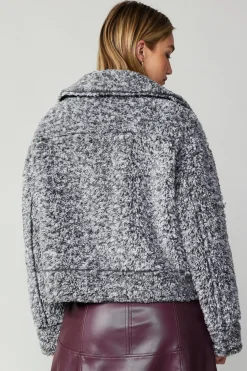 Sale Reversible Vegan Leather Shearling Jacket Women Coats & Jackets