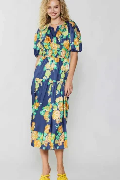 Clearance Rose Motif Maxi Dress Women Maxi Dresses | Midi Dresses