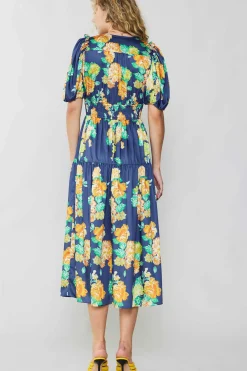 Clearance Rose Motif Maxi Dress Women Maxi Dresses | Midi Dresses