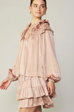 Clearance Ruffle Cape Blouse Women Long Sleeve Tops