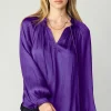 Discount Ruffled Cuff Blouse Women Long Sleeve Tops
