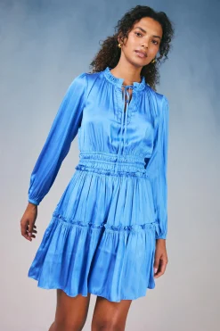 Clearance Ruffled Neck Mini Dress Women Mini Dresses
