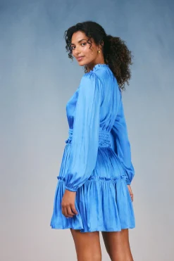 Clearance Ruffled Neck Mini Dress Women Mini Dresses