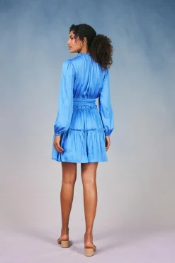 Clearance Ruffled Neck Mini Dress Women Mini Dresses