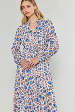 Clearance Sapphire Cenote Print Maxi Dress Women Maxi Dresses