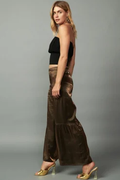 Outlet Satin Wide Leg Pants Women Pants