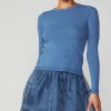 Sale Scalloped Knit Top Women Long Sleeve Tops | Sweaters