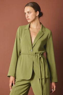 Sale Self Tie Blazer Women Coats & Jackets