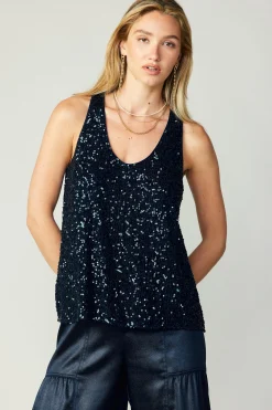 Sale Sequin Sleeveless Top Women Sleeveless Tops